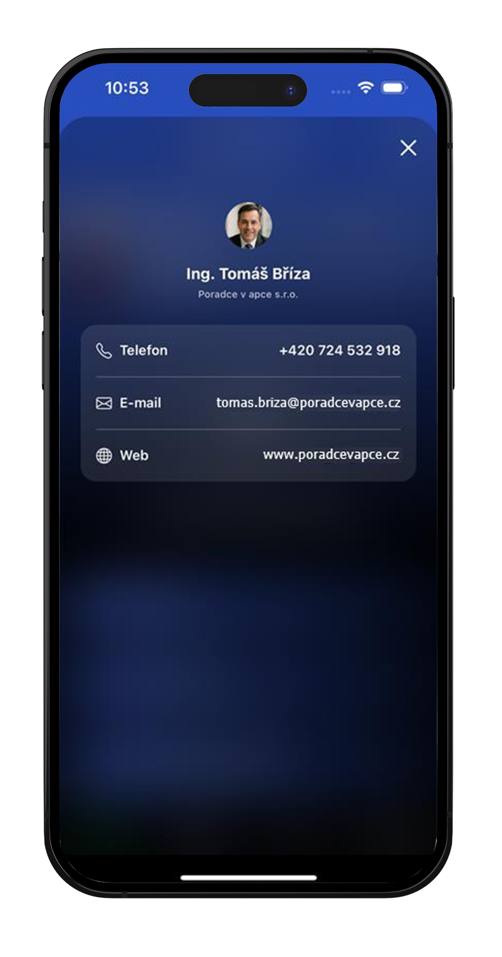 Kontakt na poradce vždy po ruce